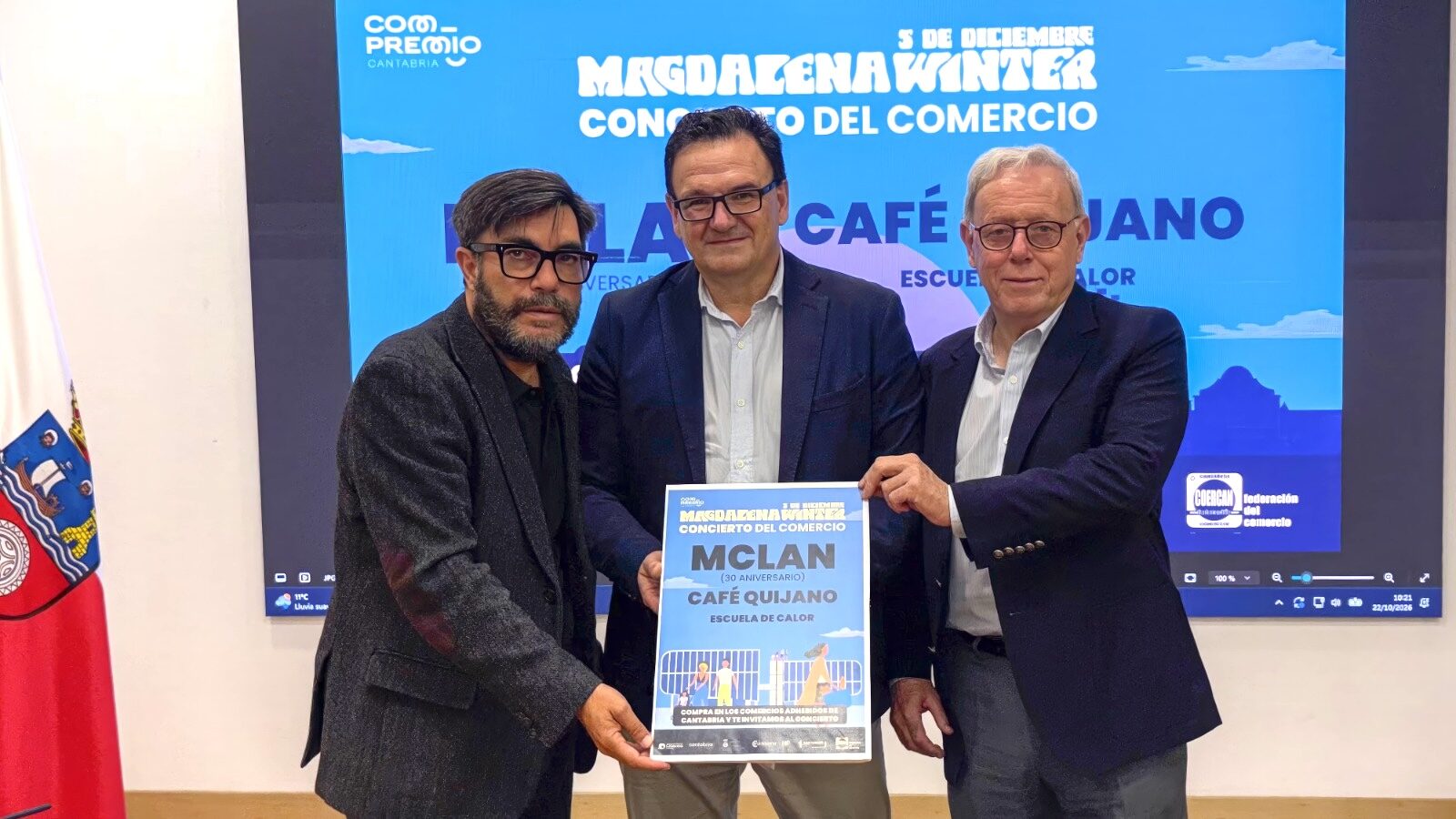 El Gobierno de Cantabria y la Cámara de Comercio premiarán las compras locales con entradas para el concierto de M-Clan y Café Quijano